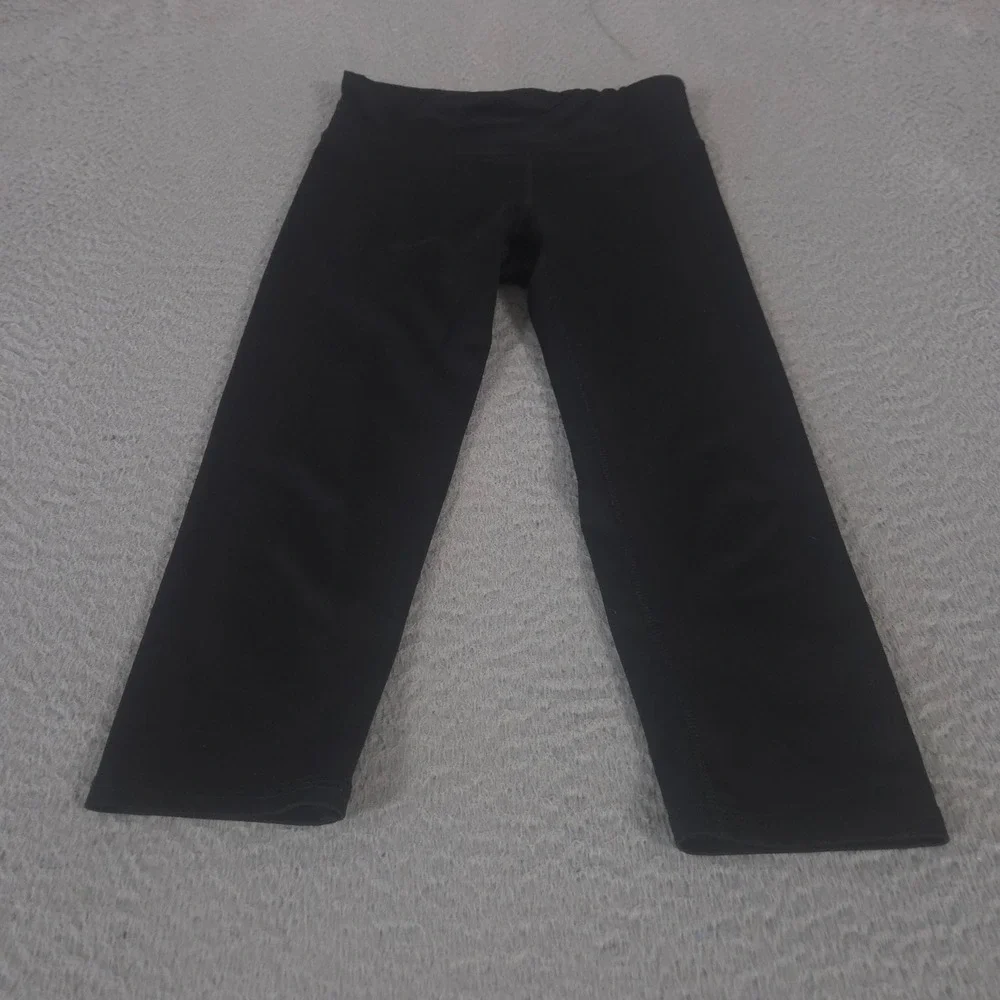 LOT OF 2 Old Navy Leggings Girls M 8 Black PowerPress PowerSoft Crop Side Pocket